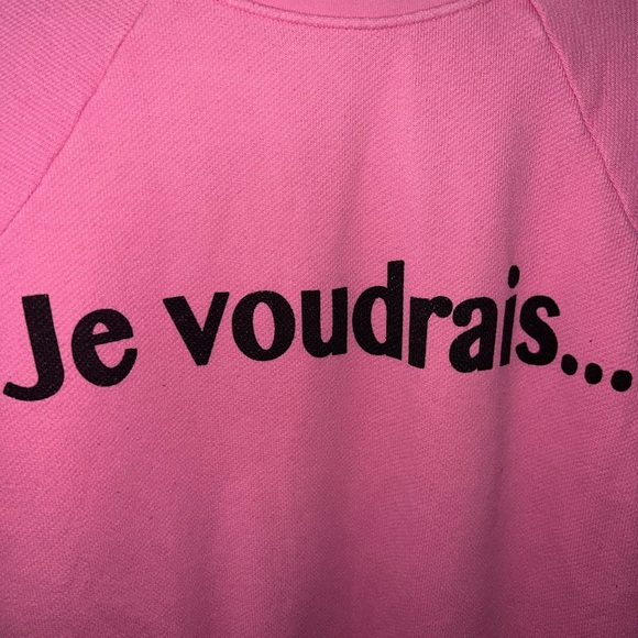 Whistles Women’s Hot Pink “Je Voudrais” Pullover Sweater Size Small - Picture 2 of 4